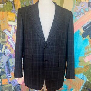 Tom Ford Men's Gray Checkered suit 54